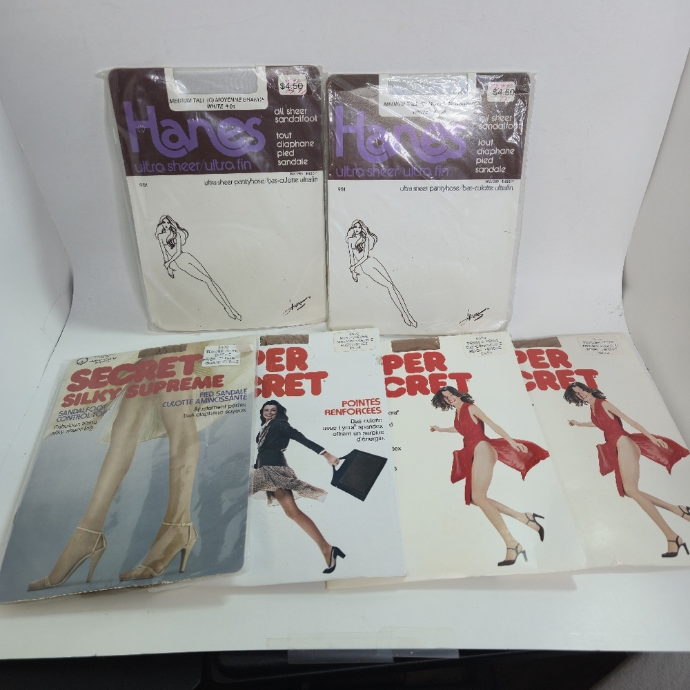 NEW Panthose Nylons Hanes And Secret Various Styles Amd Colours Size C Medium